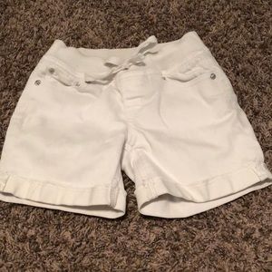 Girls white jean shorts